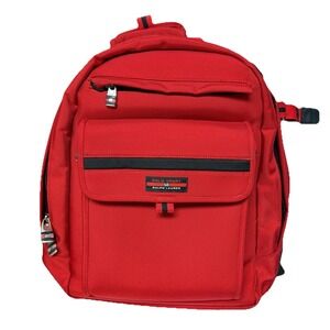 Polo Ralph Lauren RARE Men's Red Sport Backpack Laptop Utility School College